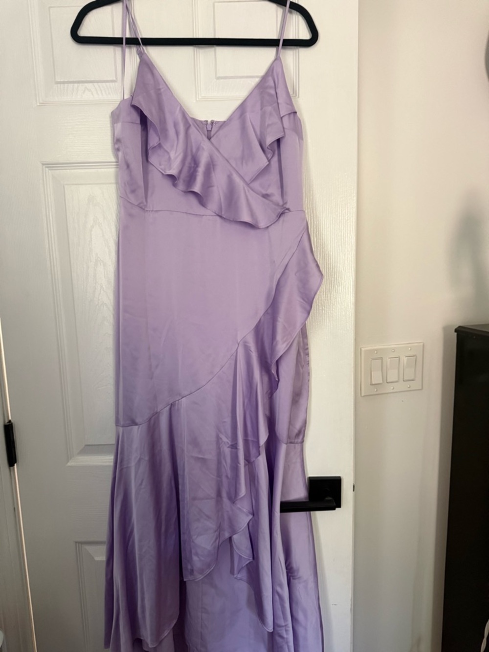 Express Lavender High-Low Ruffle Skirt - Picture 2 of 4